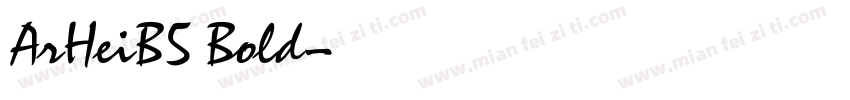 ArHeiB5 Bold字体转换